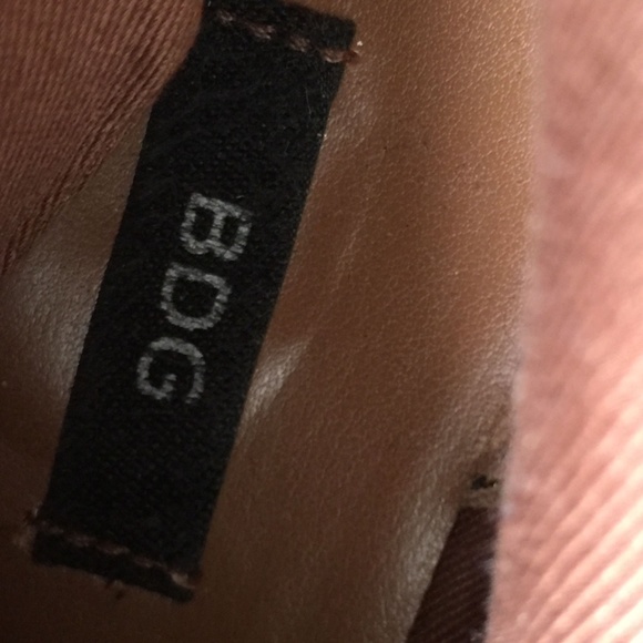 Bdg Womens Ankle Boots Brown Booties red laces - Picture 7 of 8